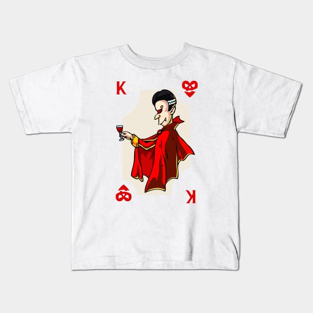 Easy Halloween Playing Card Costume: King of Hearts Kids T-Shirt by SLAG_Creative